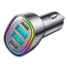 Joyroom Auto lādētāji Joyroom  70W car charger with 4 ports: 2 x USB C, 2 x USB black (JR-CL29)