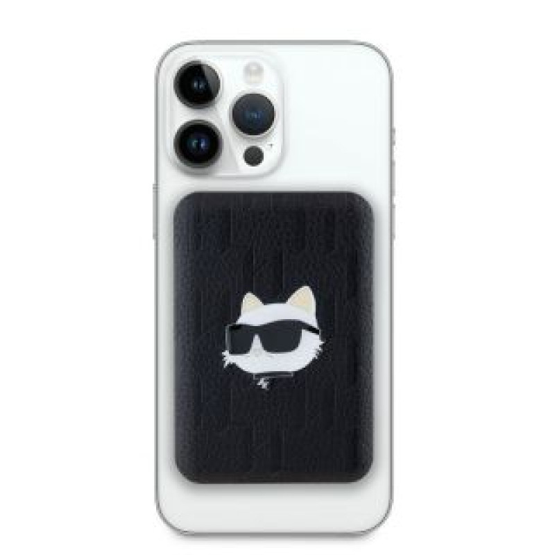 Karl Lagerfeld Ārējais akumulators Karl Lagerfeld - Karl Lagerfeld Embossed Choupette Head MagSafe Powerbank 5000mAh Black