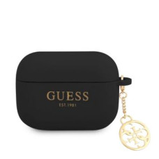 Guess Maciņš austiņām Guess - AirPods Pro 4G Charm Silicone Case Black