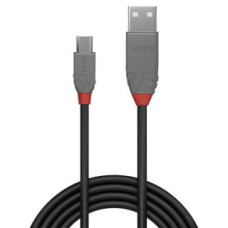 Lindy Kabelis LINDY  CABLE USB2 A TO MICRO-B 2M/ANTHRA 36733