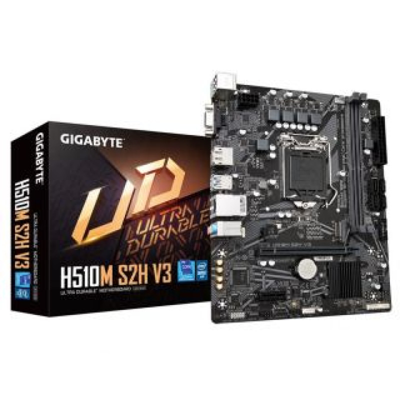 Gigabyte Pamatplate Intel procesorsiem Gigabyte  Mainboard||Intel H470 Express|LGA1200|Micro-ATX|Memory DDR4|Memory slots 2|1xPCI-Express 3.0 1x|1xPCI-Express 3.0 16x|1xM.2|1x15pin D-sub|1xHDMI|2xAudio-In|1xAudio-Out|4xUSB 2.0|2xUSB 3.2|2xPS/2|1xRJ45|H510