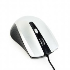 Gembird Datora pele Gembird  Mouse  MUS-4B-01-BS Standard, No, Black/ silver, No,