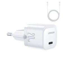 Joyroom Adapteris Joyroom  Joyroom JR-TCF02 USB-C PD 20W wall charger + USB-C cable - white