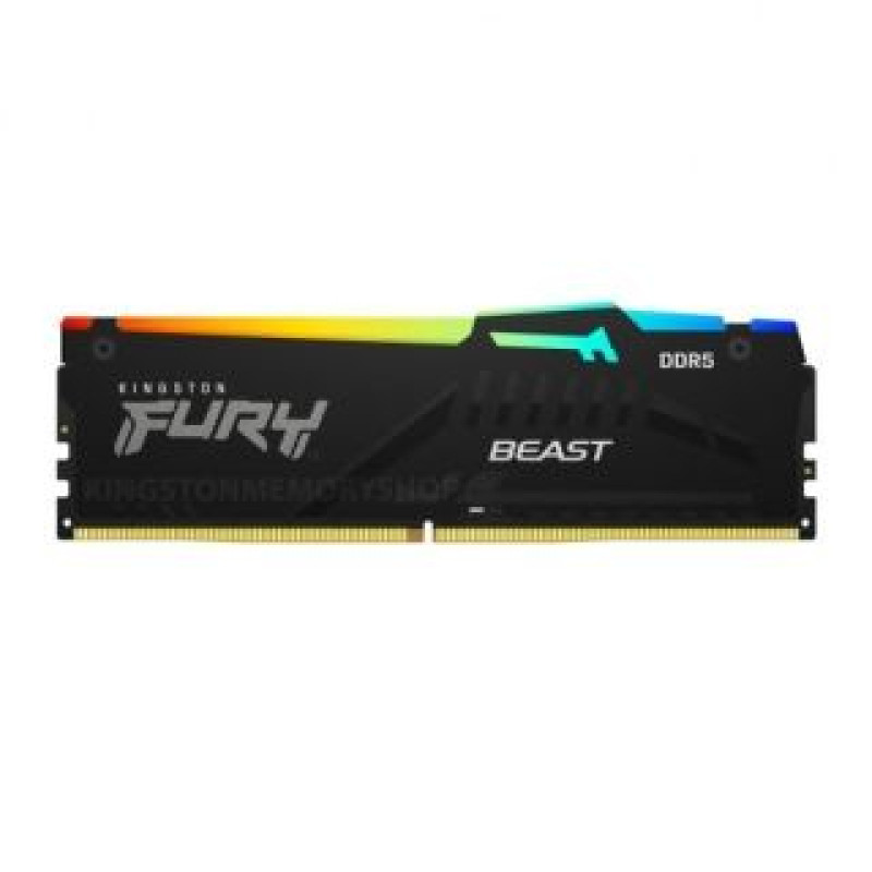 Kingston Operatīv atmiņa DDR4 Kingston  Fury Beast RGB 16 GB, DDR5, 5200 MHz, PC/server, Registered No, ECC No, 1x16 GB