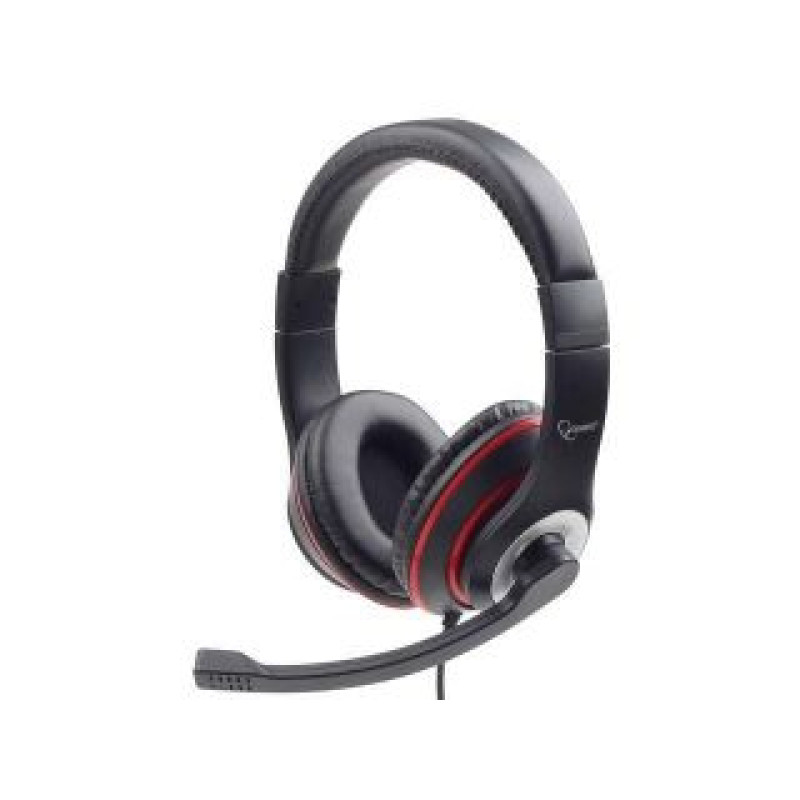 Gembird Bezvadu austiņas Gembird  Stereo headset, «Los Angeles» + microphone, passive noise canceling Black, 3.5 mm