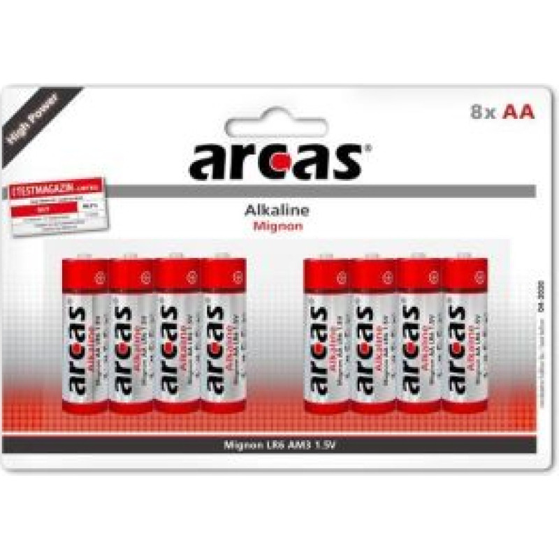 Arcas Cita datorprece Arcas  AA/LR6, Alkaline, 8 pc(s)