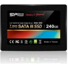 Silicon Power Cietais disks SSD Silicon power  Slim S55 240 GB, SSD interface SATA, Write speed 450 MB/s, Read speed 550 MB/s