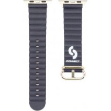 Connect Siksniņa Connect  Watch 38/40/41mm Marine leather Watch Strap Navy Blue