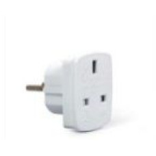 Gembird Adapteris Gembird  AC power adapter, UK socket to EU Schuko plug, 7.5 A White, Travel adapter