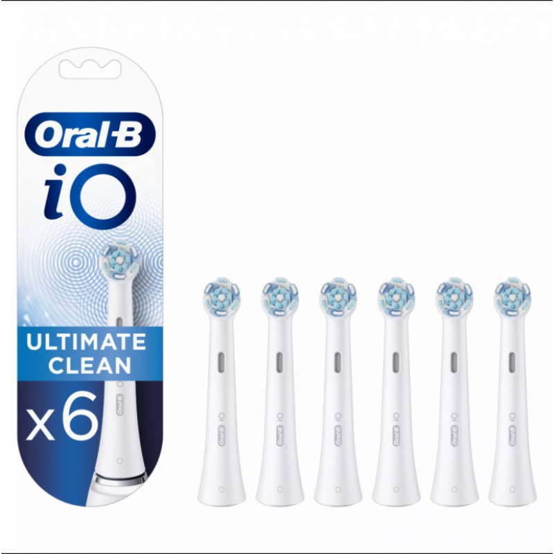 Oral-B Zobu birste Oral-B  Toothbrush replacement iO Ultimate Clean Heads, For adults, Number of brush heads included 6, White