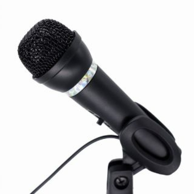 Gembird Vadu austiņas Gembird  | Condenser Microphone with Desk-stand | MIC-D-04 | 3.5 mm jack | Black