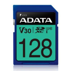 Adata Atmiņas kartes ADATA  Premier Pro UHS-I SDXC, 128 GB, Flash memory class 10, U3, V30, 85 MB/s, 100 MB/s