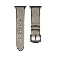 Connect Siksniņa Connect  Watch 42/44/45mm Silicone patch Leather Watch Strap (132mm M/L) Silver