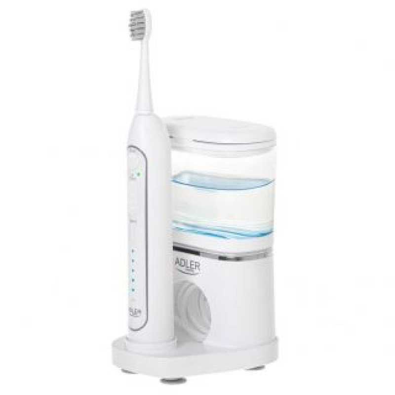 Adler Zobu birste Adler  2-in-1 Water Flossing Sonic Brush | AD 2180w | Rechargeable | For adults | Number of brush heads included 2 | Number of teeth brushing modes 1 | White