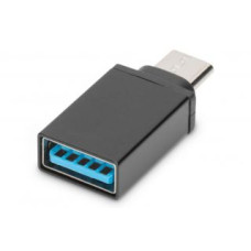 Digitus Rūteris Digitus  USB Type-C adapter, type C to A M/F, 3A, 5GB, 3.0 Version AK-300506-000-S	 Black, Jack USB A, Plug USB C