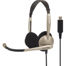 Koss Bezvadu austiņas Koss  Headphones CS100USB Wired, On-Ear, Microphone, USB Type-A, Noise canceling, Gold