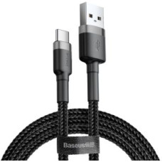 Baseus Kabelis Baseus  Baseus Cafule Cable durable nylon cable USB / USB-C QC3.0 3A 1M black-gray (CATKLF-BG1)