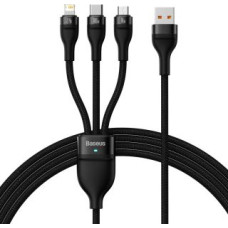 Baseus Kabelis Baseus  Baseus Flash Series II cable USB - USB Type C / Lightning / micro USB 100 W 1.2 m black (CASS030001)