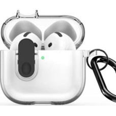 Dux Ducis Maciņš austiņām Dux Ducis Apple AirPods 4 PECL Series PC+TPU Cover with Hook Black Clear