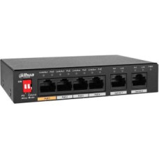 Dahua Nevadāms centrmezgls DAHUA  Switch||PFS3005-4ET-60-V2|Desktop/pedestal|PoE ports 4|60 Watts|DH-PFS3005-4ET-60-V2