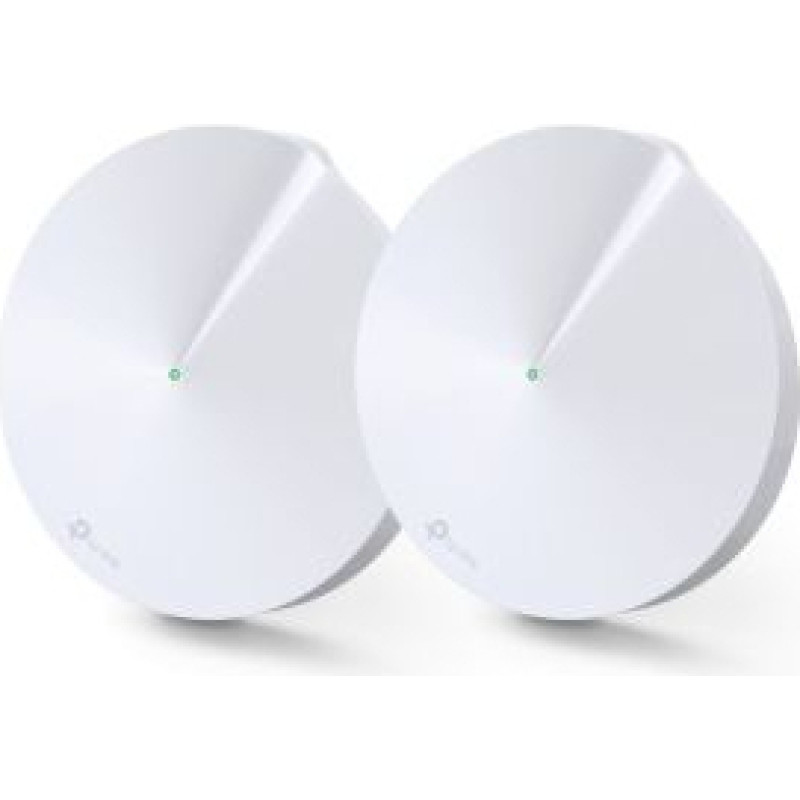 Tp-Link Rūteris TP-Link  AC1300 Whole Home Mesh Wi-Fi System Deco M5 (2-pack) 802.11ac, 867+400 Mbit/s, 10/100/1000 Mbit/s, Ethernet LAN (RJ-45) ports 2, Mesh Support Yes, MU-MiMO Yes, Antenna type 4xInternal per Deco uni