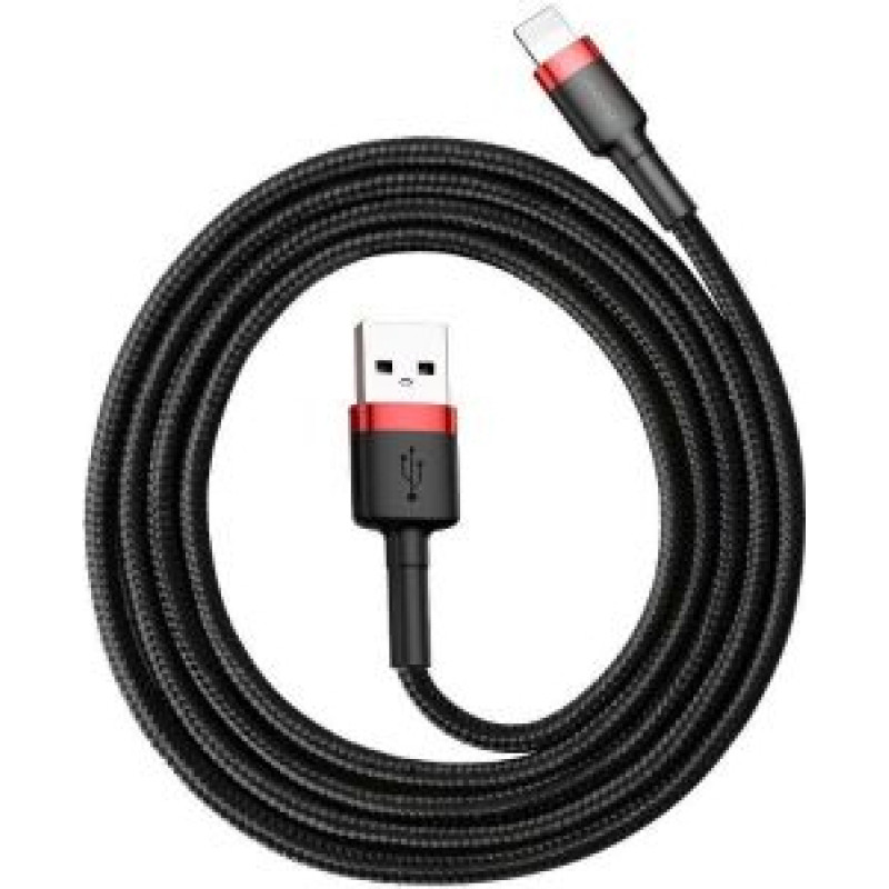 Baseus Kabelis Baseus  Baseus Cafule USB Lightning Cable 2.4A 1m (Red+Black)