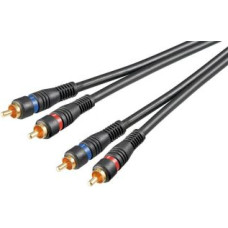 Goobay Kabelis Goobay  50032 Stereo RCA cable 2x RCA, double shielded, 1.5 m