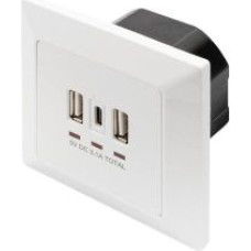 Digitus Serveru  - Citi piederumi Digitus  Socket with USB A&USB-C Ports, flush mounted