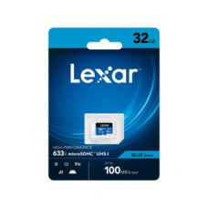 Lexar Atmiņas kartes Lexar  64GB High-Performance 633x microSDHC UHS-I, up to 100MB/s read 20MB/s write