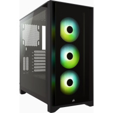 Corsair Datoru korpusi Corsair  Tempered Glass Mid-Tower ATX Case iCUE 4000X RGB Side window,  Mid-Tower, Black, Power supply included No, Steel, Tempered Glass, Plastic