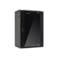 Netrack Datoru piederumi Netrack  NETRACK 019-180-66-022 Netrack wall/hanging cabinet 19,18U/600 mm,glass door,black,remov. side pan.