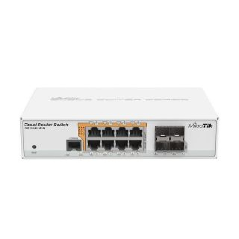 Mikrotik Nevadāms centrmezgls Mikrotik  Switch||8x10Base-T / 100Base-TX / 1000Base-T|4xSFP|1xConsole|CRS112-8P-4S-IN