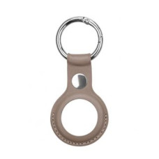 Ilike Smart tag aksesuārs iLike  AirTag PU Leather Key Ring Keychain Case Dark Brown