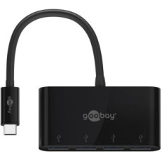 Goobay Rūteris Goobay  4-Port USB-C Multiport Adapter 61073 Black,  USB-A, Type-C