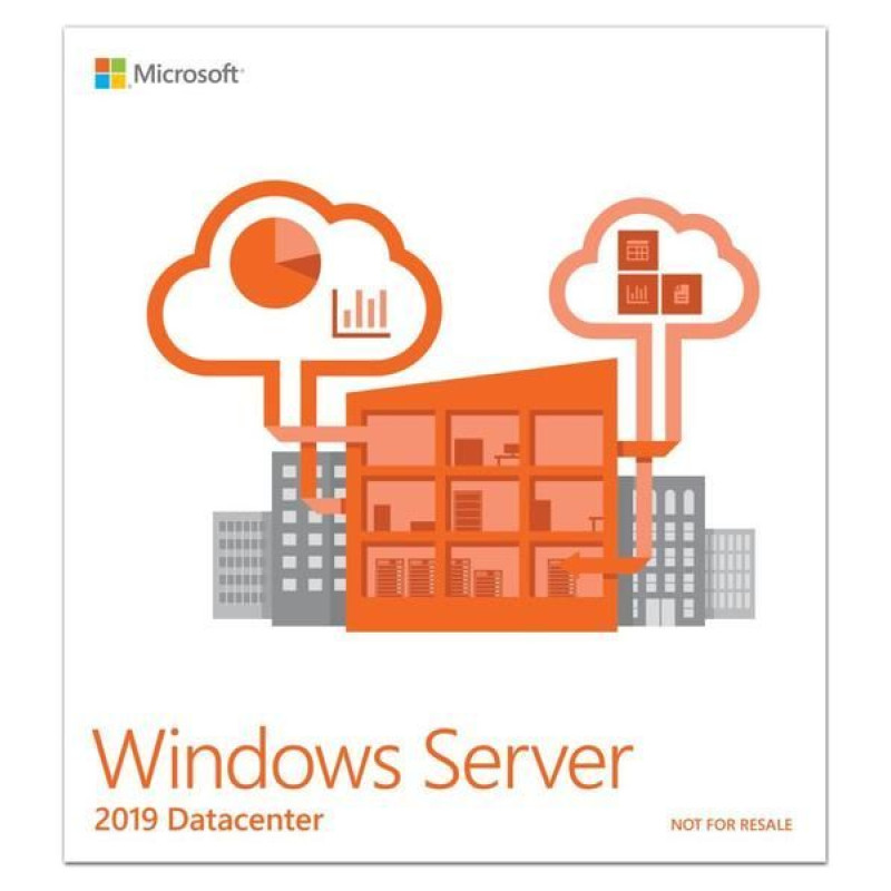 Microsoft Lietojumprogrammas Microsoft  Windows Server 2019 Datacenter - 64-bit P71-09023 DVD-ROM,  16 cores, Licence, EN