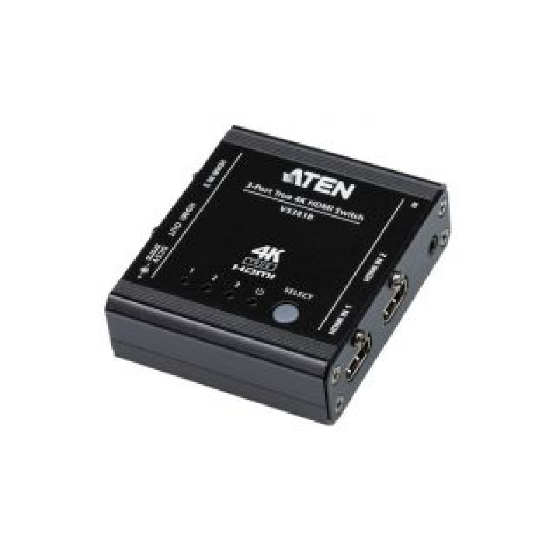 Aten Serveru  - Citi piederumi Aten  3-Port True 4K HDMI Switch VS381B Input: 3 x HDMI Type A Female; Output: 1 x HDMI Type A Female