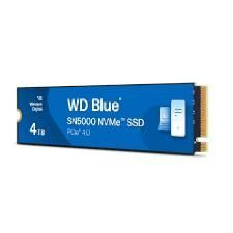 Western Digital Cietais disks SSD Western Digital  SSD||Blue SN5000|4TB|M.2|PCIe Gen4|NVMe|Write speed 5000 MBytes/sec|Read speed 5500 MBytes/sec|2.38mm|TBW 1200 TB|WDS400T4B0E