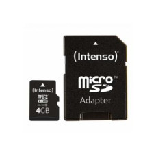 Intenso Cita datorprece Intenso  MEMORY MICRO SDHC 4GB C10/W/ADAPTER 3413450