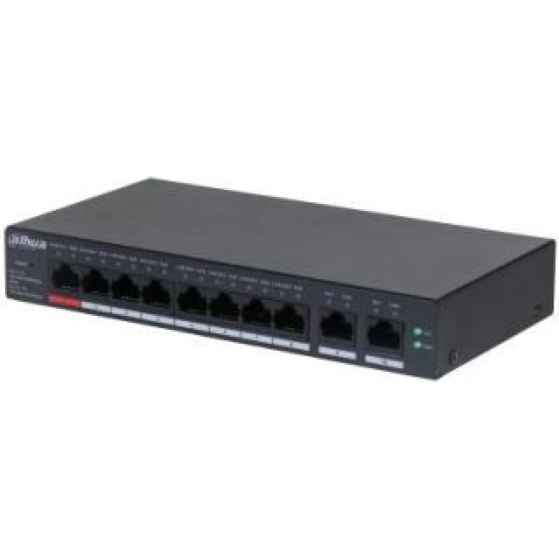 Dahua Nevadāms centrmezgls DAHUA  Switch||CS4010-8GT-110|Type L2|Desktop/pedestal|8x10Base-T / 100Base-TX / 1000Base-T|PoE ports 8|DH-CS4010-8GT-110