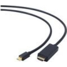 Gembird Kabelis Gembird  GEMBIRD CC-mDP-HDMI-6 Gembird cable mini DISPLAYPORT (M) -> HDMI (M), 4K, 1.8m