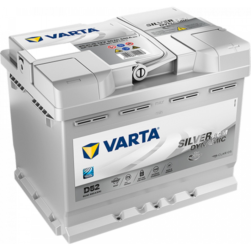 Varta Akumulators VARTA Silver Dynamic AGM D52 60AH 680A