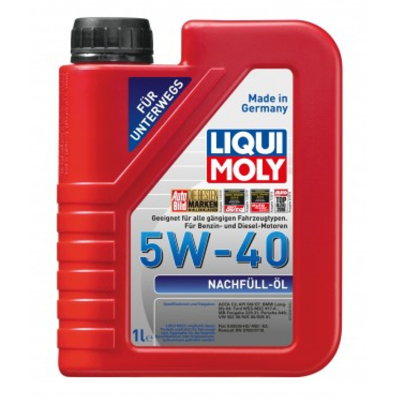 Liqui Moly Motoreļļa Nachfüll-Öl 5W-40
  1L