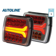 Autoline LED aizmugurējais lukturis, kreisā puse 110x102x37mm