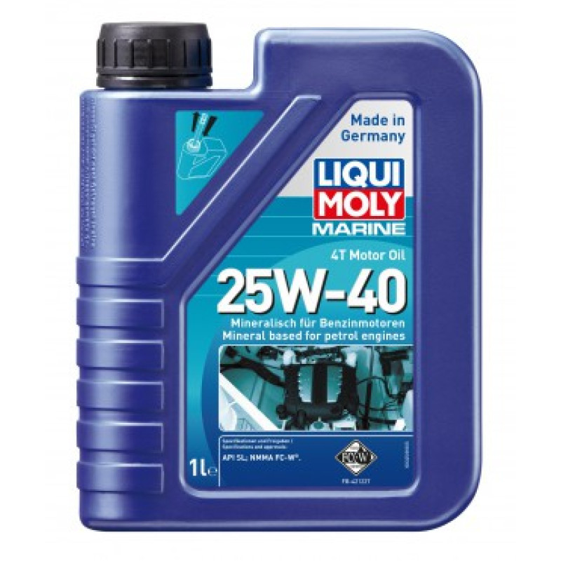 Liqui Moly Ūdens transportlīdzekļu eļļa Marine 4T Motor Oil 25W-40 1L