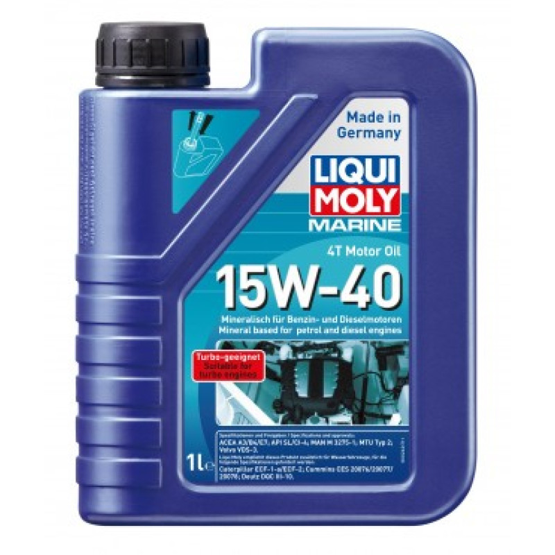 Liqui Moly Ūdens transportlīdzekļu eļļa Marine 4T Motor Oil 15W-40 1L