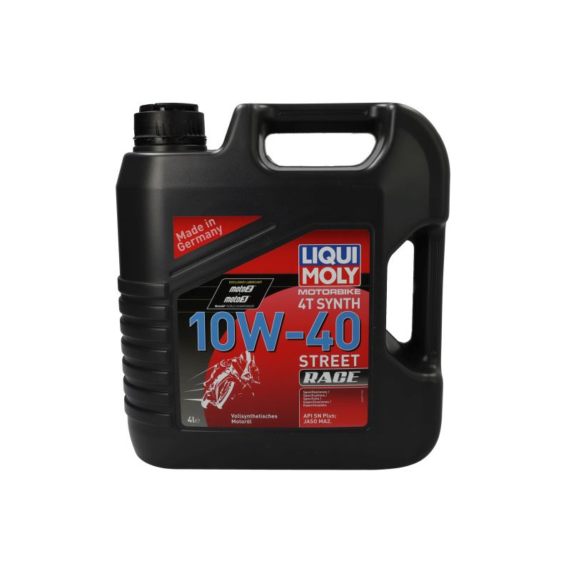 Liqui Moly Motociklu eļļa MOTORBIKE 4T SYNTH 10W-40 STREET RACE 4 L