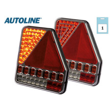 Autoline LED aizmugurējais lukturis, labā puse 186x206x31mm