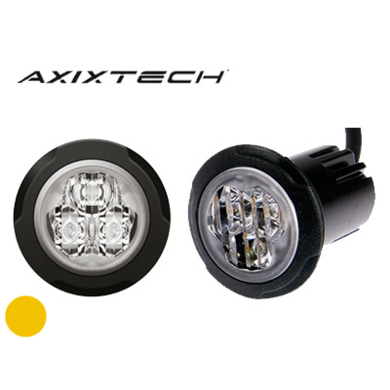 Axixtech LED horizontal signal lighthead, yellow ø 36.00mm