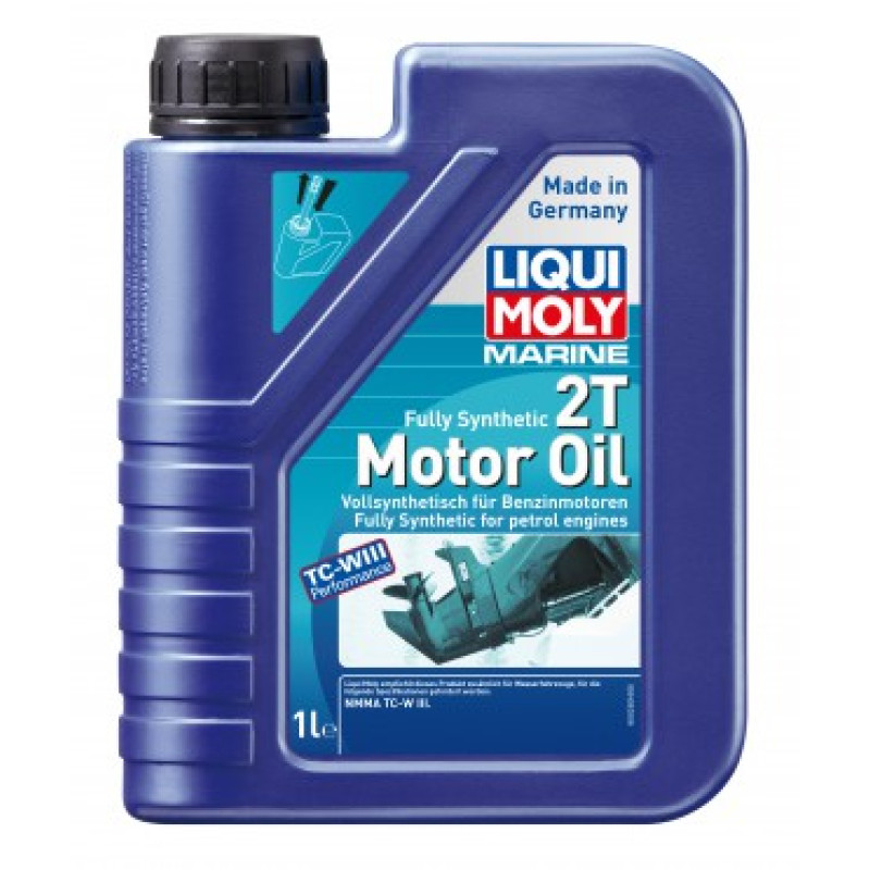 Liqui Moly Ūdens transportlīdzekļu eļļa Marine Fully Synthetic 2T Motor Oil 1L