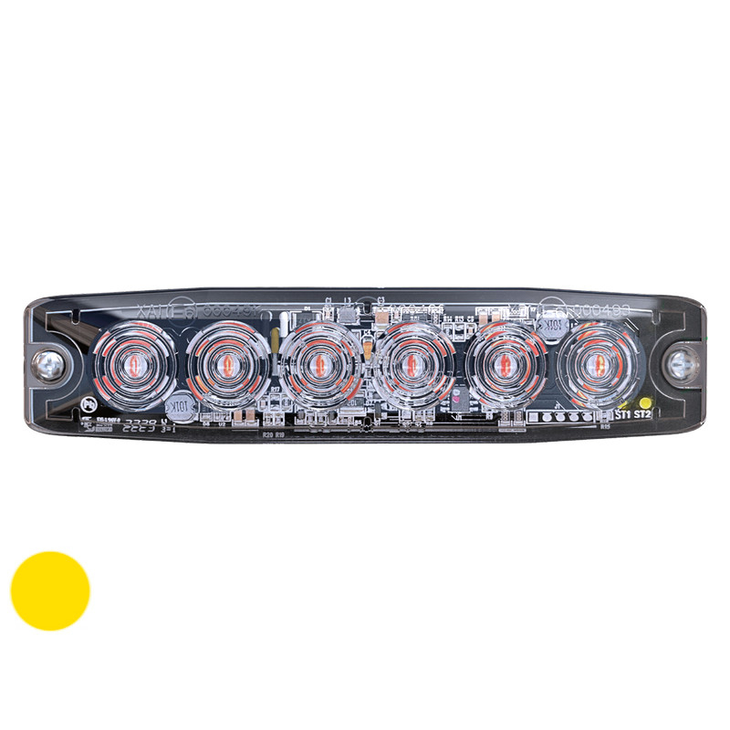 Axixtech LED lighthead, yellow 130.50 x 30.00 x 6.60mm